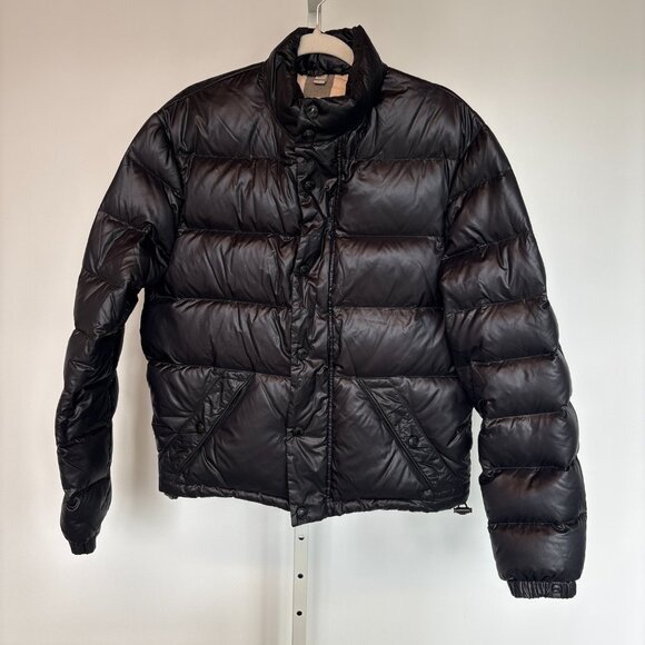 Burberry Men's Duck Down Quilted Puffer Black Jacket Size Large - Picture 2 of 11